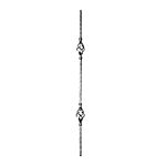 (76)INDTL 1149/4 MAMMRD PICKET W/BRASS BASKETS - (39-1/2" H)