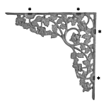 ALUMINUM ROSE CORNER CASTING