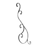 (138) INDITAL 116/D/1 STEEL SCROLL (50-3/8" W X 17-11/16" H)