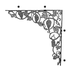 ALUMINUM GRAPE CORNER CASTING