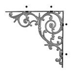 ALUMINUM CATHEDRAL CORNER CAS T