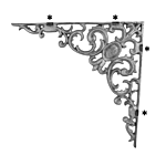 ALUMINUM CATHEDRAL CORNER CAS T