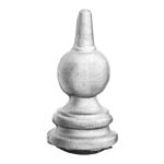 (156)INDTL 128/29 STEEL FINIAL 4-1/8" H X 2" DIA.