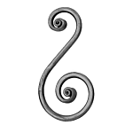 (C-14) INDITAL 1295/4 ROUND SCROLL (8-21/32 X 4-3/4 X 1/2 DIA.)