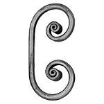 (C-14) INDITAL 1295/6 ROUND SCROLL (7-3/32 X 3-9/16 X 1/2 DIA.)