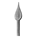 (153)INDTL 129/10 FORGED SPEAR (9-1/16" H X 9/16" SQ.)
