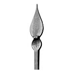 (153) INDTL 129/8 FORGED SPEAR (7-7/8" H X 1/2" SQ.)