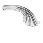 (162) INDTL 138/7 SHEET METAL LEAF (3-11/32" H X 1-3/16" W)