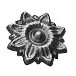 (158) INDTL 1393/8 CAST IRON ROSETTE 3 9/16" DIA HOLE M5