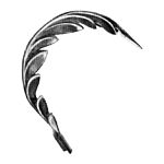 **DISC. BY INDTL WHEN SOLD OUT** (162) INDTL 139/3 SHEET METAL LEAF (3-3/8" H X 1-3/16" W)