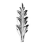 (162) INDTL 139/4 SHEET METAL LEAF (7-7/8" H X 2-1/2" W)