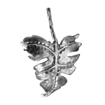 (C-160)INDTL 140/H/3 FORGED LEAF (4-15/16" H X 3-9/16" W)