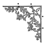 ALUMINUM OAK CORNER CASTING