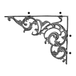ALUMINUM BIRD OF PARADISE CORNER CASTING