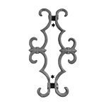 ALUMINUM PICKET CASTING (1/2" GAP) BABY #211 1/2
