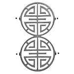 ALUMINUM ORIENTAL CASTINGS (DOUBLE CIRCLE)