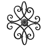 (C-20) INDTL 26/C/1 STEEL ROSETTE (20-5/8" H X 16-5/8" W X 1/2" SQ)