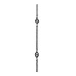 (76) INDTL 462/4 TWISTED ROPE W/9 FLMNT BASKTS- (35-7/16" H)