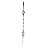(C-87) 39" INDTL 48/1/39 "TWISTED" BALUSTER (39-3/8" X 1/2" SQ.)