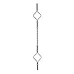 (101) INDTL 617/4 STEEL "DUAL ROD" BALUSTR (35-7/16" H)