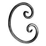 (M/C) INDITAL 634/8 ROUND SCROLL (8-7/8" H) OLD PAGE (101)