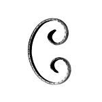 (13) INDITAL 64/G/3 STEEL SCROLL (5-7/8" H X 4-1/8" W)