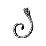 (13) INDITAL 64/G/4 STEEL SCROLL (4-1/8" H X 2-9/16" W)