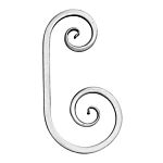 (07) INDITAL 651/2 "C" SCROLL (5-5/16 X 10-1/16 MATERIAL 1/2 SQ)