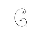 (012) INDITAL 93/1 STEEL SCROLL (17-3/4" H X 12-5/8" W)