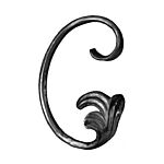 (013) INDITAL 94/C/4 STEEL SCROLL "LEFT HAND" (6-5/8" H X 4-5/16" W)