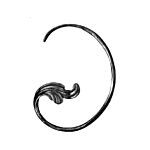(013) INDITAL 94/C/5 STEEL SCROLL "RIGHT HAND" (10-5/8" H X 7-1/2" W)