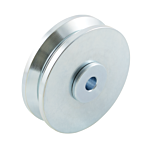 SHUT-IT "STEEL" 4" X 1 1/2"  V-GROOVE WHEEL ASSEMBLY (ZINC)