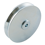 SHUT-IT "STEEL" 6" X 1 1/2" V-GROOVE WHEEL ASSEMBLY (ZINC)