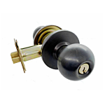 CAL-ROYAL "STOREROOM" BARRINGTON KNOB LOCK (MATTE BLACK) (GRADE 2)