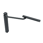 ADJUSTABLE HYDRAULIC VERTICAL GATE CLOSER - LEFT HAND, BLACK W/ FASTENERS