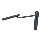 ADJUSTABLE HYDRAULIC VERTICAL GATE CLOSER - RIGHT HAND, BLACK W/ FASTENERS