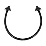 ENFORCER 7/16" DIA. "BLACK" STAINLESS STEEL ARMORED DOOR CORD (16") (PLASTIC END CAPS)