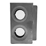 ECONOMY 2" W DBL HOLE LOCK BOX 2-3/4" BS (W/INDENT 1-3/4" W) (14/CASE)
