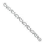 (C-6) INDITAL GD0049 SCROLL GATE TOP (94-1/2" X 5-1/8" X 1/2" RD.)