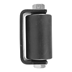 **PLASTIC** (3" X 1-3/4" DIA) BLACK GUIDE ROLLER ASSY.