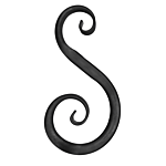 (C) INDITAL F0079 3/4" SQ TUBE "S" SCROLL (5" X 10")
