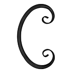 (C) INDITAL F0084 5/8" SQ TUBE "C" SCROLL (5-3/4" X 9-3/4")