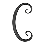 (C) INDITAL F0085 5/8" SQ TUBE "C" SCROLL (4" X 7-3/4")