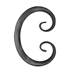 (C) INDITAL F0086 5/8" SQ TUBE "C" SCROLL (3-7/8" X 5-3/4")