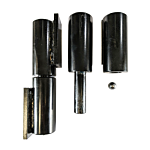 PR(S) 9" BLACK-ROUND BARREL HINGE W/ 1" STAINLESS STEEL PIN (9" X 2" RD.)