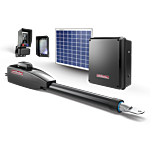 LIFTMASTER SINGLE ARM RESIDENTIAL LA412 GATE OPERATOR PACKAGE W/ SOLAR PANEL