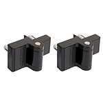PR(S) LOCINOX "PUMA" COMPACT BLACK 2-WAY ADJUSTMENT 180 DEGREE SURFACE MOUNTED HINGE (SAME HINGE USED FOR OUR TIGER GATE CLOSER)