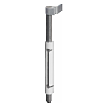LOCINOX CANE BOLT - ALUMINUM FINISH, GALVANIZED STEEL ROD - 3/4" DIAMETER (VSF-K-ALUMQF1BL)
