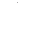 POST 96" H / 2" SQ. X "14 GA" (THICK WALL)