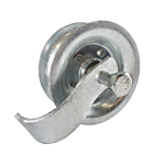 "IMPROVED" PRESSED STEEL PIPE TRACK WHEEL W/BEARING